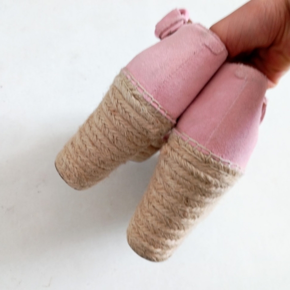 Marc Fisher suede pink wedge platform espadrille sandals - Picture 14 of 16